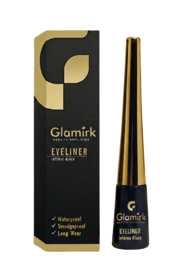 Glamirk Intense Black Waterproof Eyeliner | Smudge-Proof & Long-Lasting