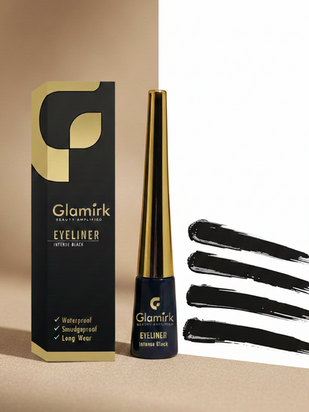 Glamirk Intense Black Waterproof Eyeliner | Smudge-Proof & Long-Lasting
