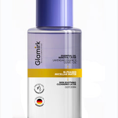 Glamirk Bi-Phased Micellar Water Makeup Remover – Lavender Essence & Olive Oil (60 ml)