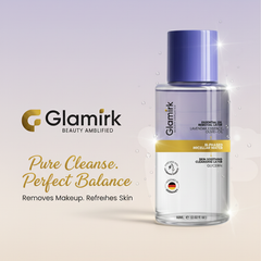 Glamirk Bi-Phased Micellar Water Makeup Remover – Lavender Essence & Olive Oil (60 ml)