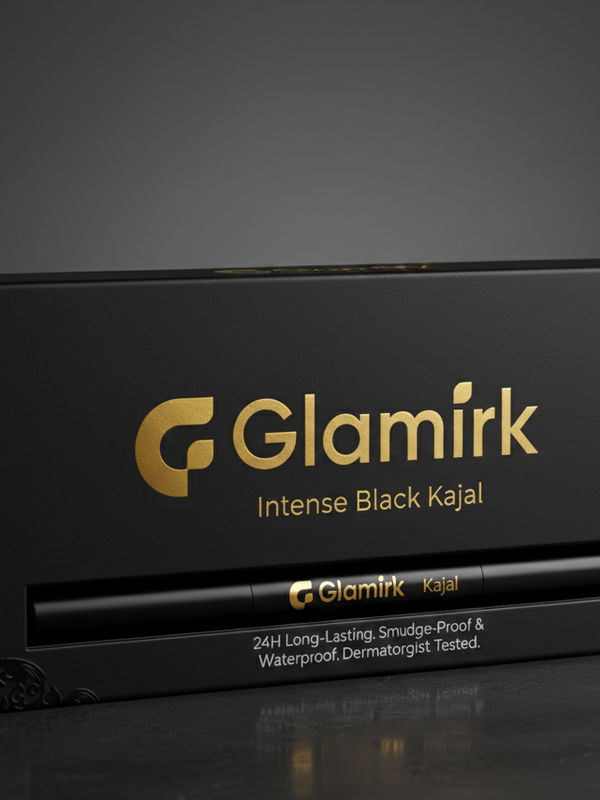 Glamirk Intense Black Kajal – 24H Long-Lasting, Smudge-Proof & Waterproof